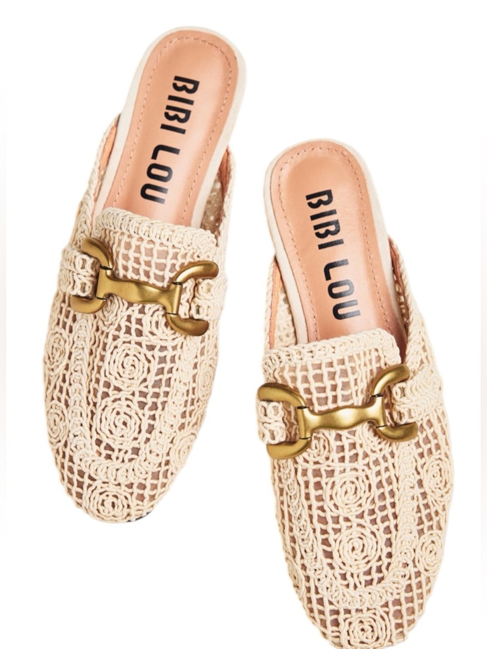 New BibiLou ANTHROPOLOGIE Zagreb Crochet Slip-On VIral Loafer Mules Size 41